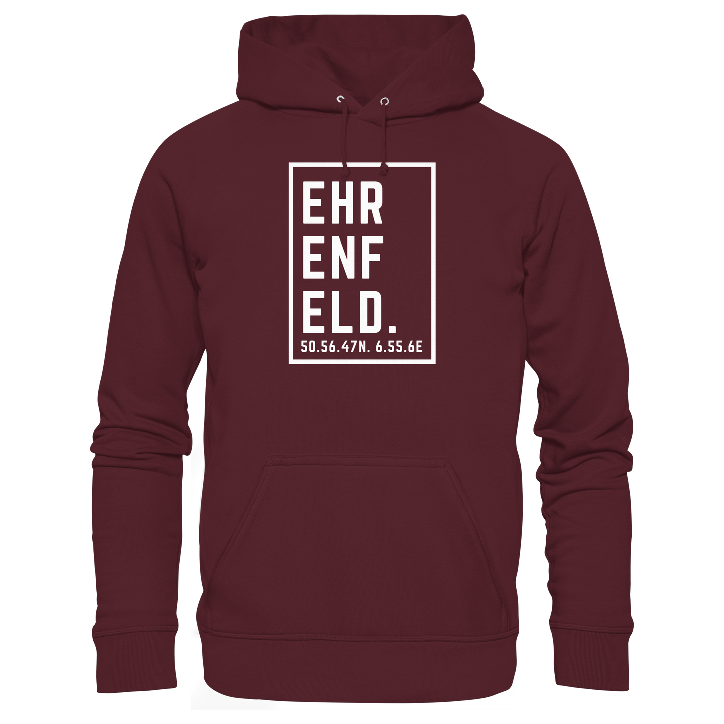 Ehrenfeld Koordinaten (großer Druck auf der Brust) - Basic Unisex Hoodie