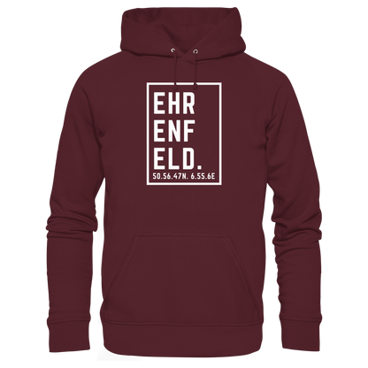 Ehrenfeld Koordinaten (großer Druck auf der Brust) - Basic Unisex Hoodie