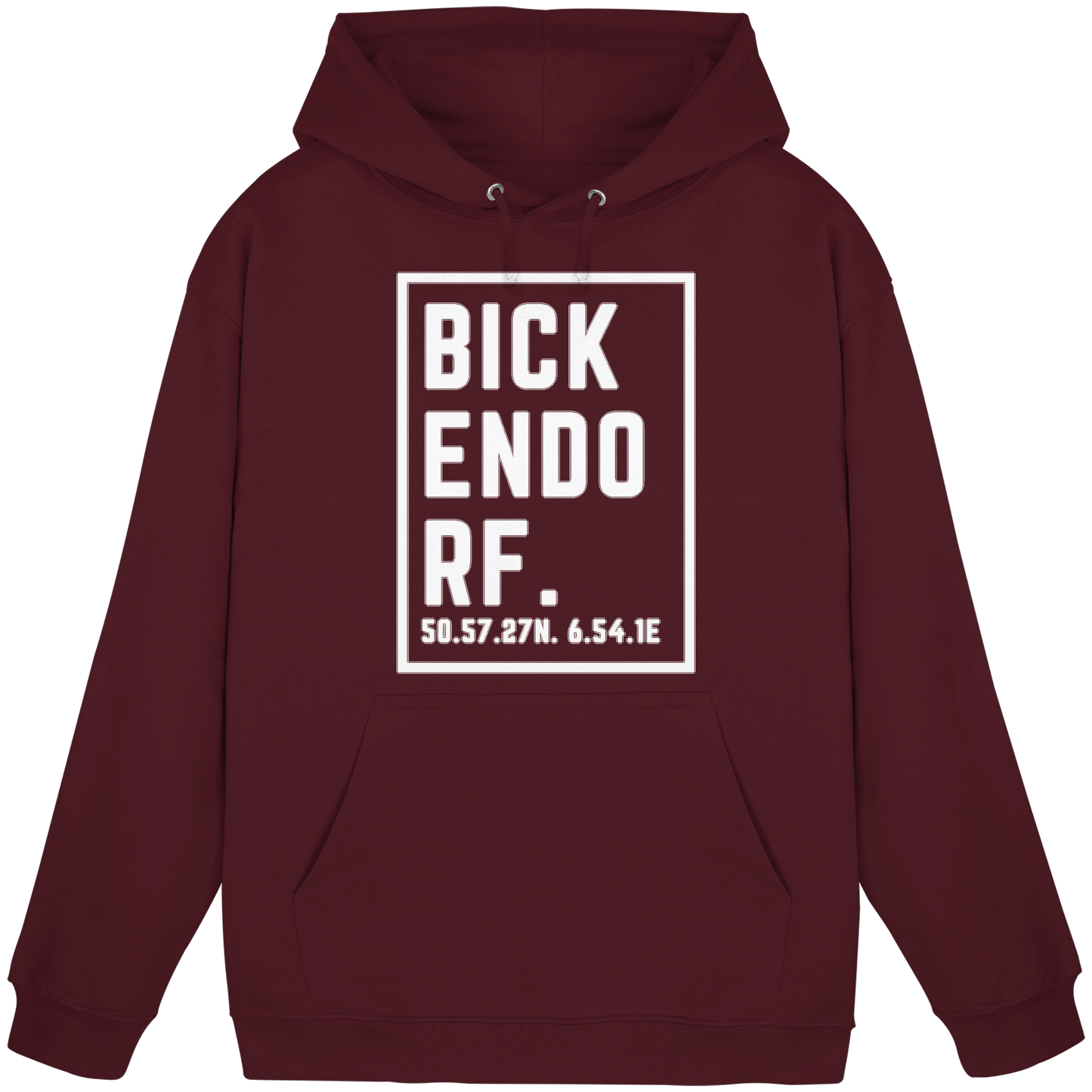 Bickendorf Koordinaten (großer Druck auf der Brust) - Basic Unisex Hoodie