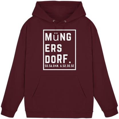 Müngersdorf Koordinaten (großer Druck auf der Brust) - Basic Unisex Hoodie