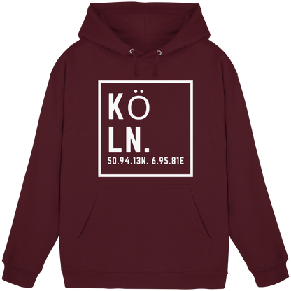 Köln Koordinaten (großer Druck auf der Brust) - Basic Unisex Hoodie