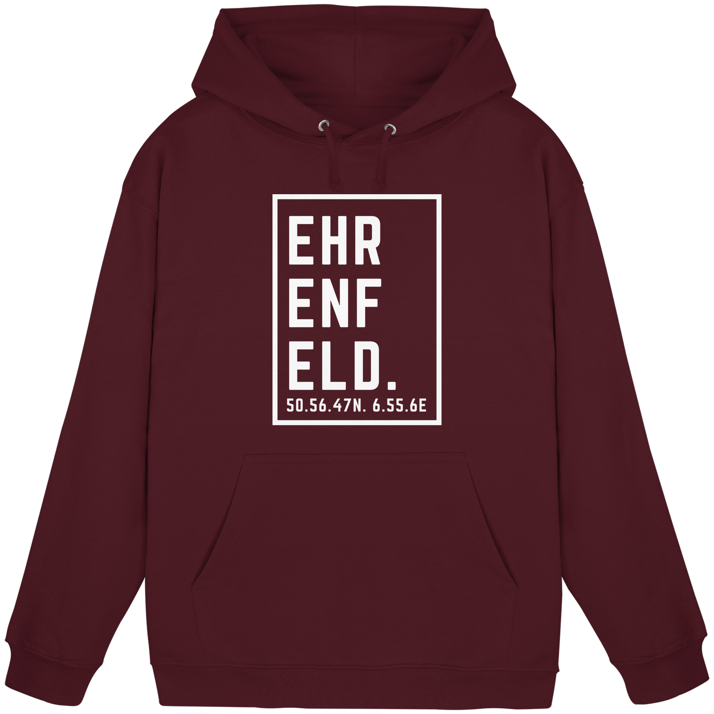 Ehrenfeld Koordinaten (großer Druck auf der Brust) - Basic Unisex Hoodie