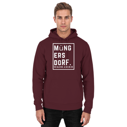 Müngersdorf Koordinaten (großer Druck auf der Brust) - Basic Unisex Hoodie
