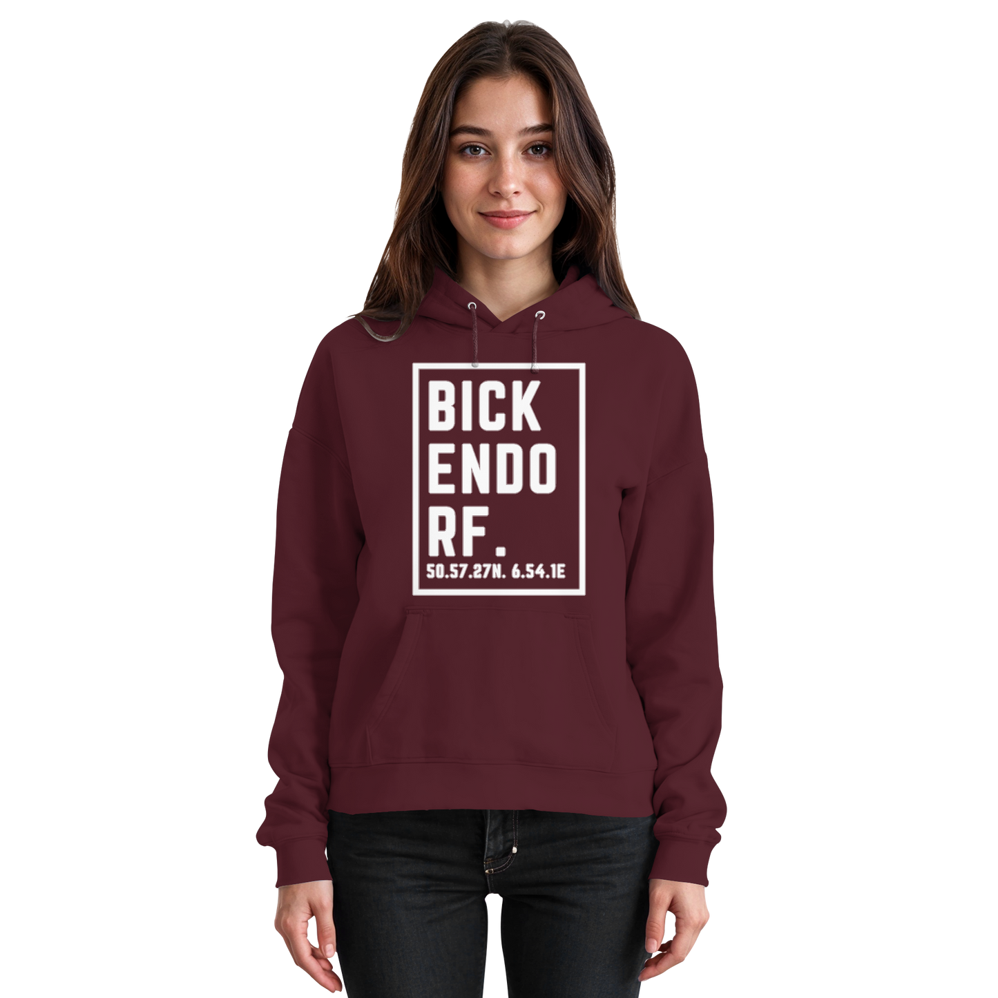 Bickendorf Koordinaten (großer Druck auf der Brust) - Basic Unisex Hoodie