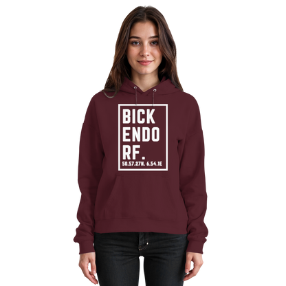 Bickendorf Koordinaten (großer Druck auf der Brust) - Basic Unisex Hoodie