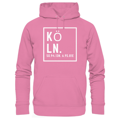 Köln Koordinaten (großer Druck auf der Brust) - Basic Unisex Hoodie