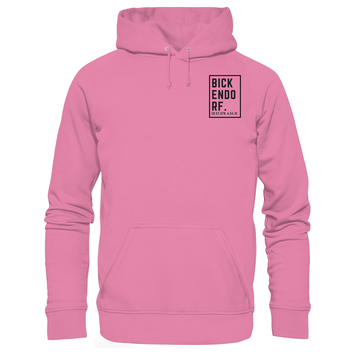 Bickendorf Koordinaten (kleiner Druck auf der Brust) - Basic Unisex Hoodie
