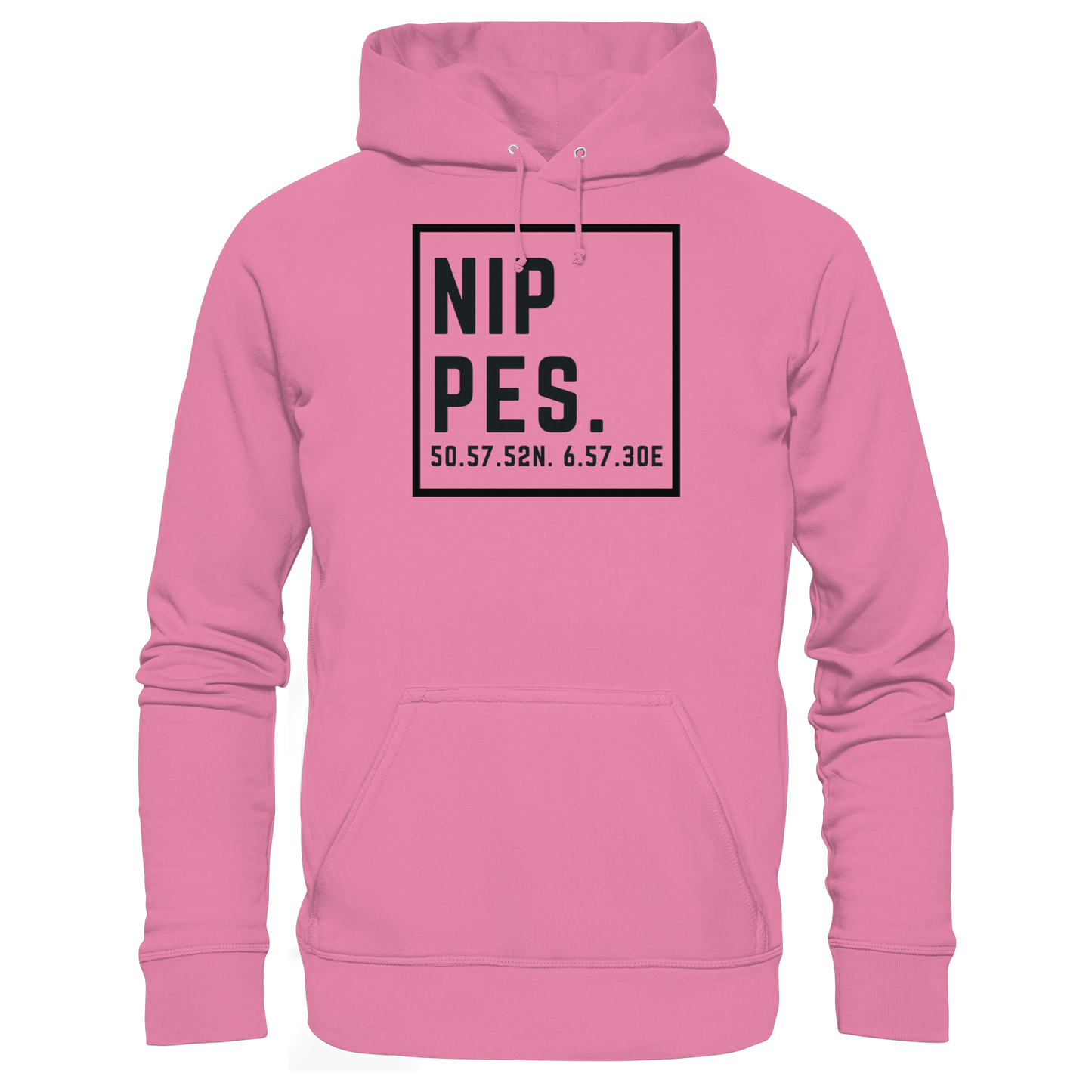 Nippes Koordinaten (großer Druck auf der Brust) - Basic Unisex Hoodie