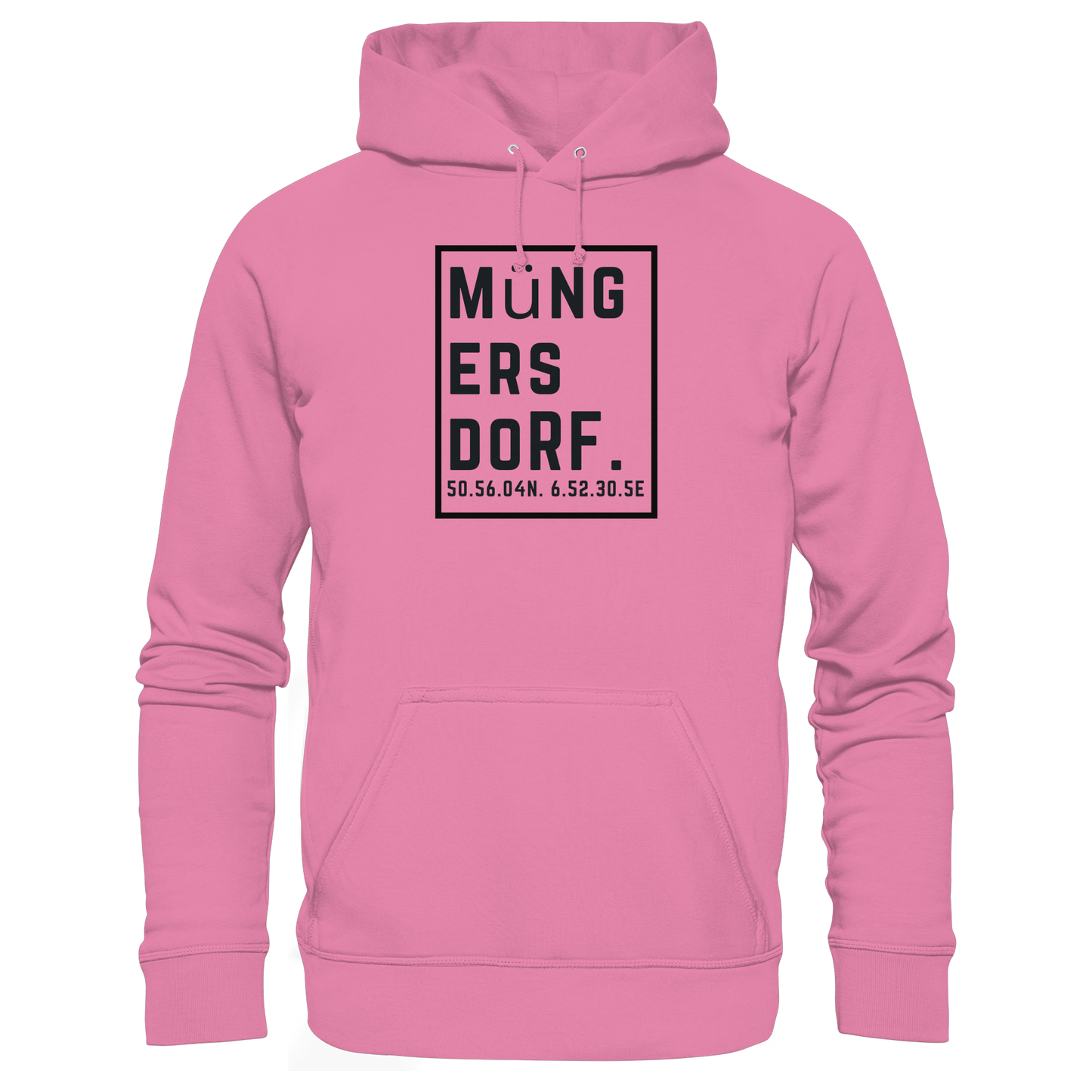 Müngersdorf Koordinaten (großer Druck auf der Brust) - Basic Unisex Hoodie