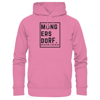 Müngersdorf Koordinaten (großer Druck auf der Brust) - Basic Unisex Hoodie