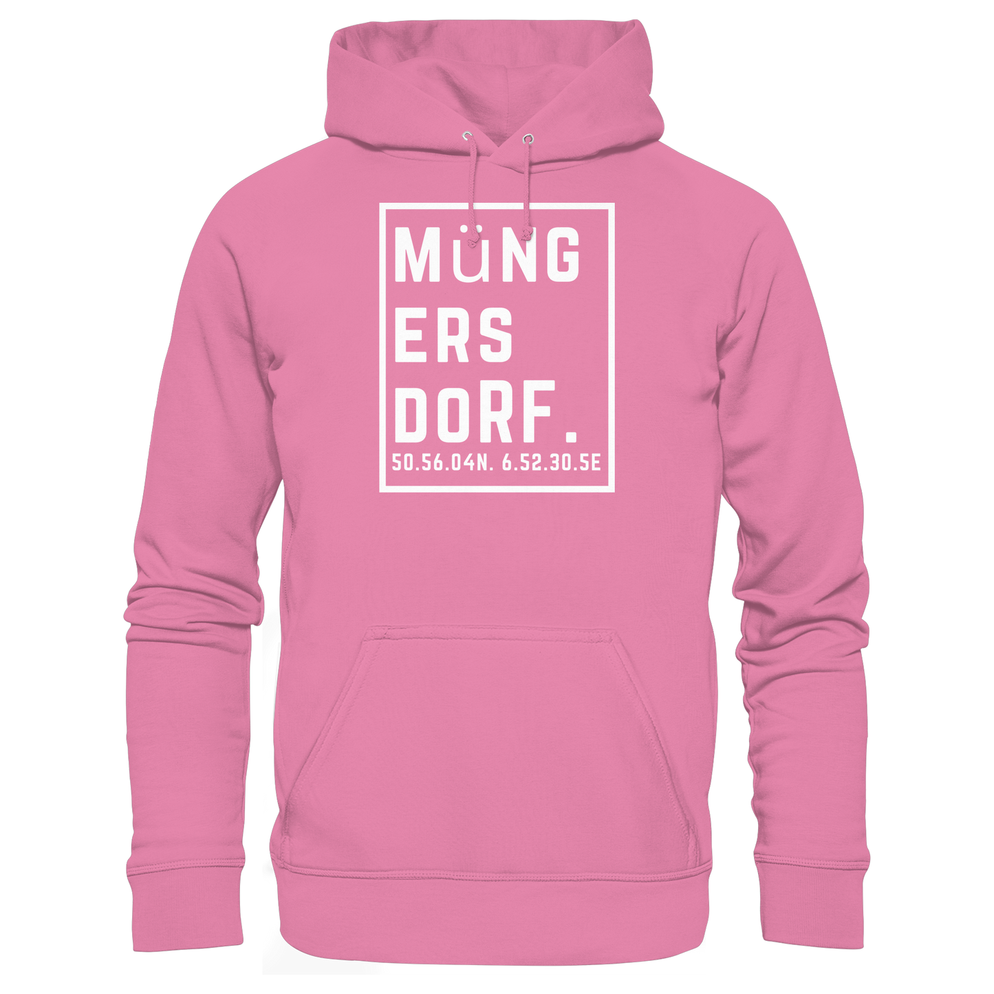 Müngersdorf Koordinaten (großer Druck auf der Brust) - Basic Unisex Hoodie