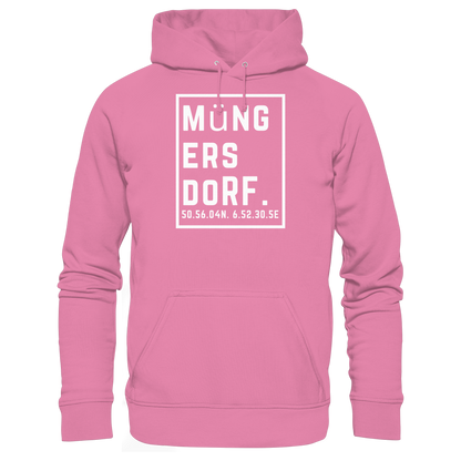 Müngersdorf Koordinaten (großer Druck auf der Brust) - Basic Unisex Hoodie