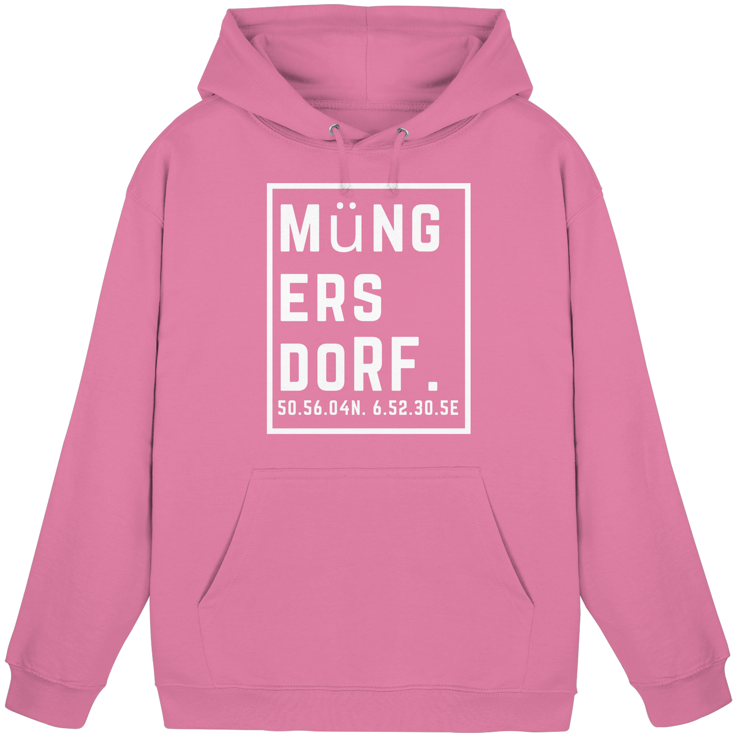 Müngersdorf Koordinaten (großer Druck auf der Brust) - Basic Unisex Hoodie