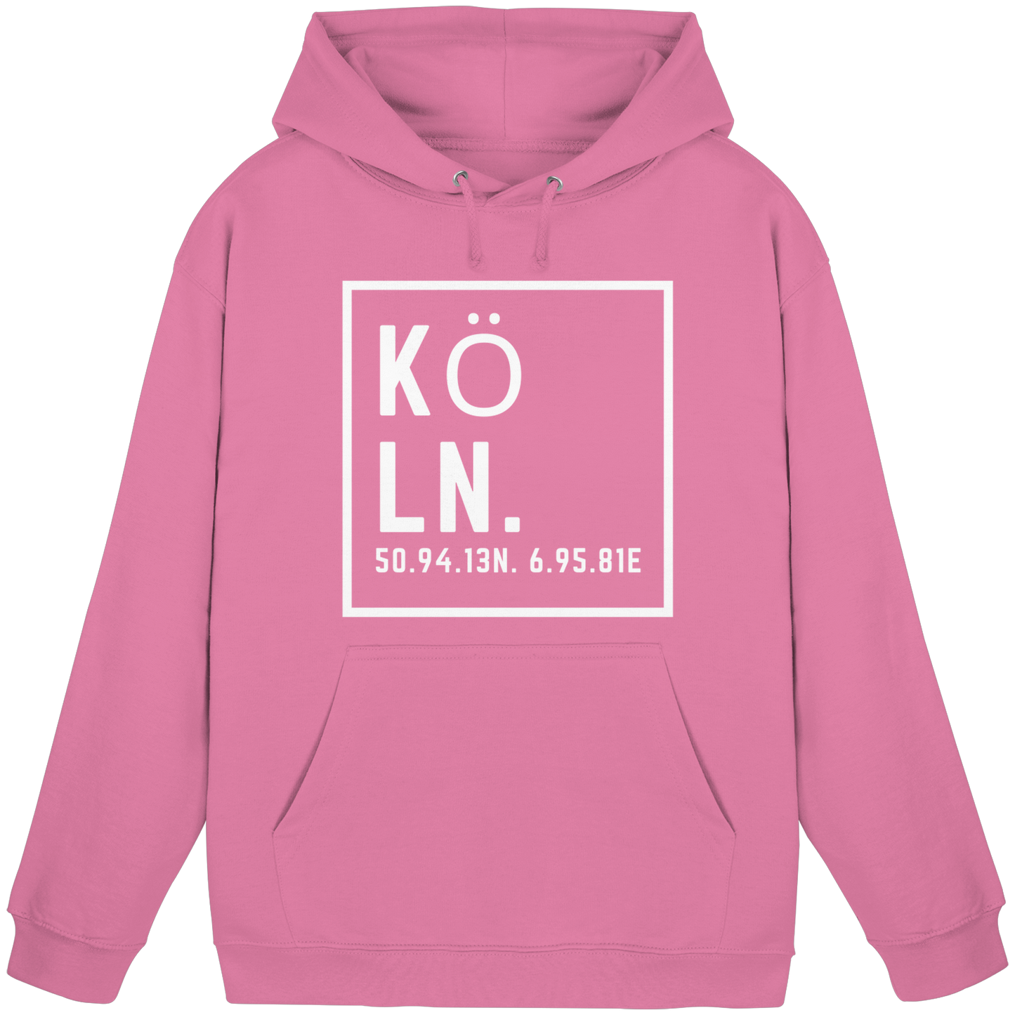 Köln Koordinaten (großer Druck auf der Brust) - Basic Unisex Hoodie