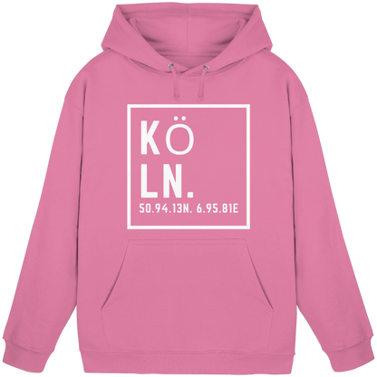 Köln Koordinaten (großer Druck auf der Brust) - Basic Unisex Hoodie