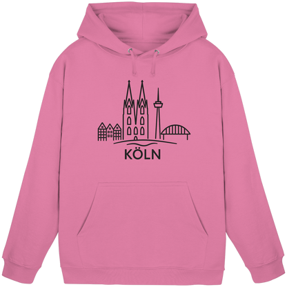 Köln Skyline (großer Druck auf der Brust) - Basic Unisex Hoodie