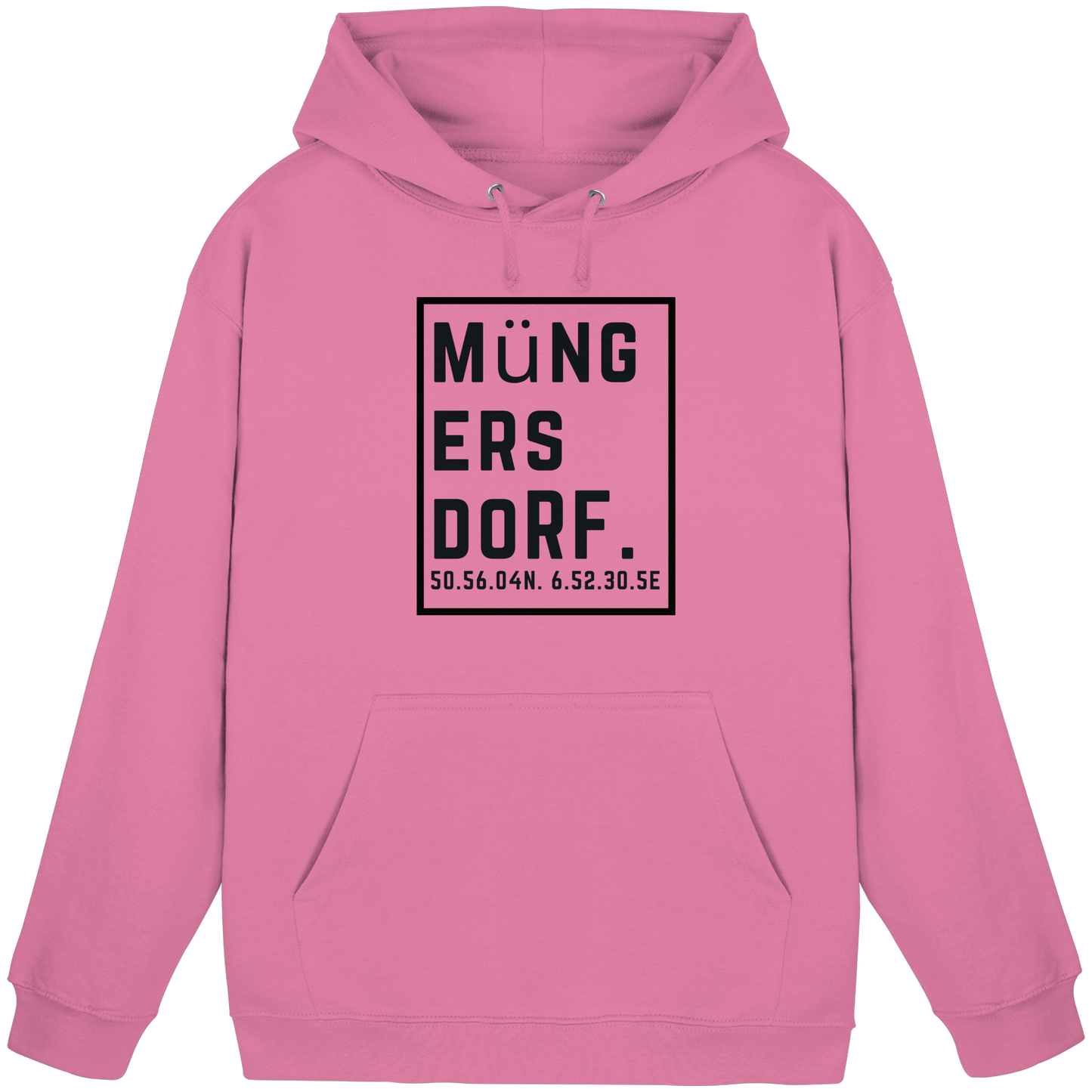 Müngersdorf Koordinaten (großer Druck auf der Brust) - Basic Unisex Hoodie