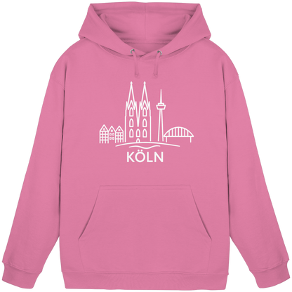 Köln Skyline (großer Druck auf der Brust) - Basic Unisex Hoodie