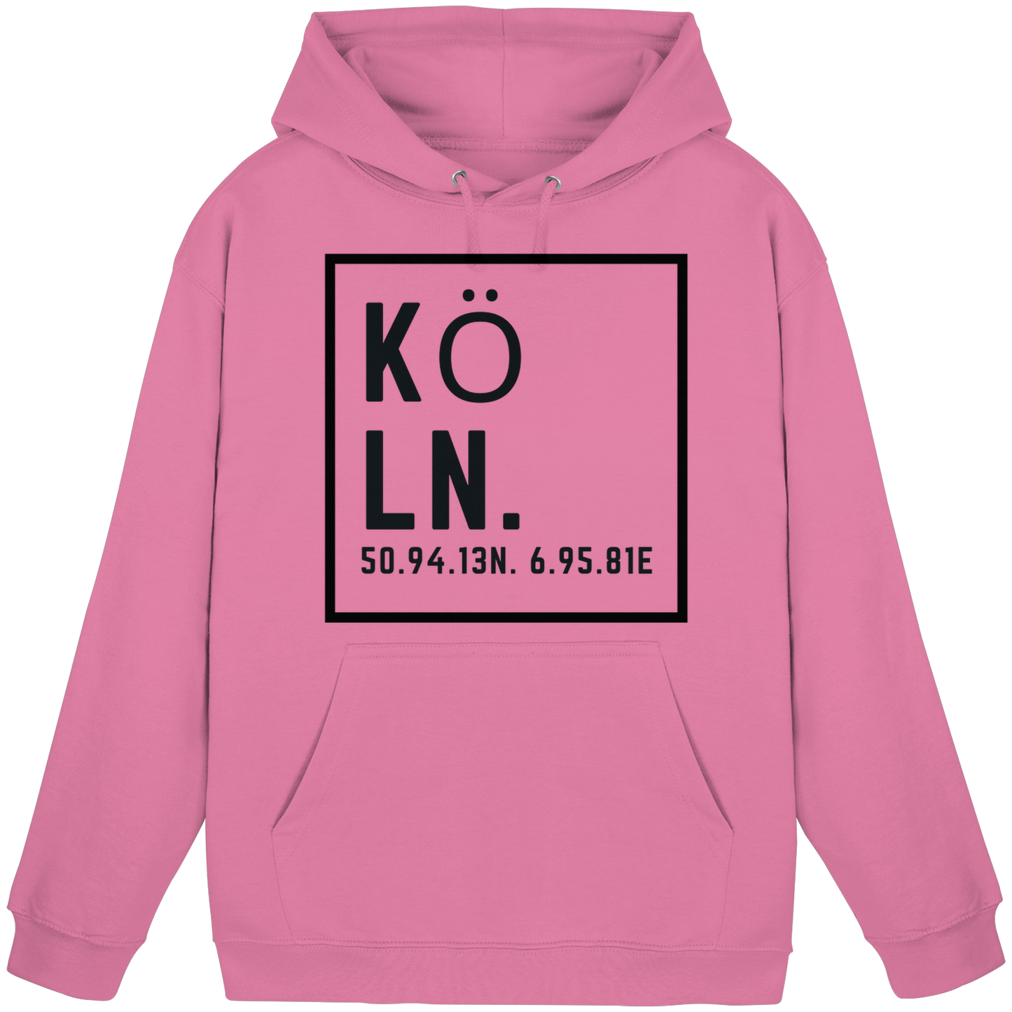 Köln Koordinaten (großer Druck auf der Brust) - Basic Unisex Hoodie