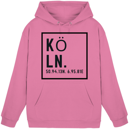 Köln Koordinaten (großer Druck auf der Brust) - Basic Unisex Hoodie