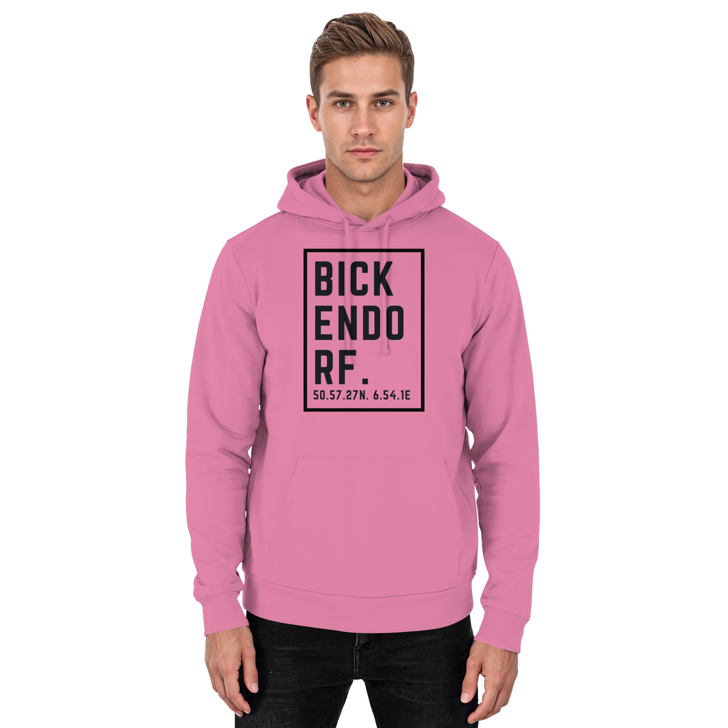 Bickendorf Koordinaten (großer Druck auf der Brust) - Basic Unisex Hoodie