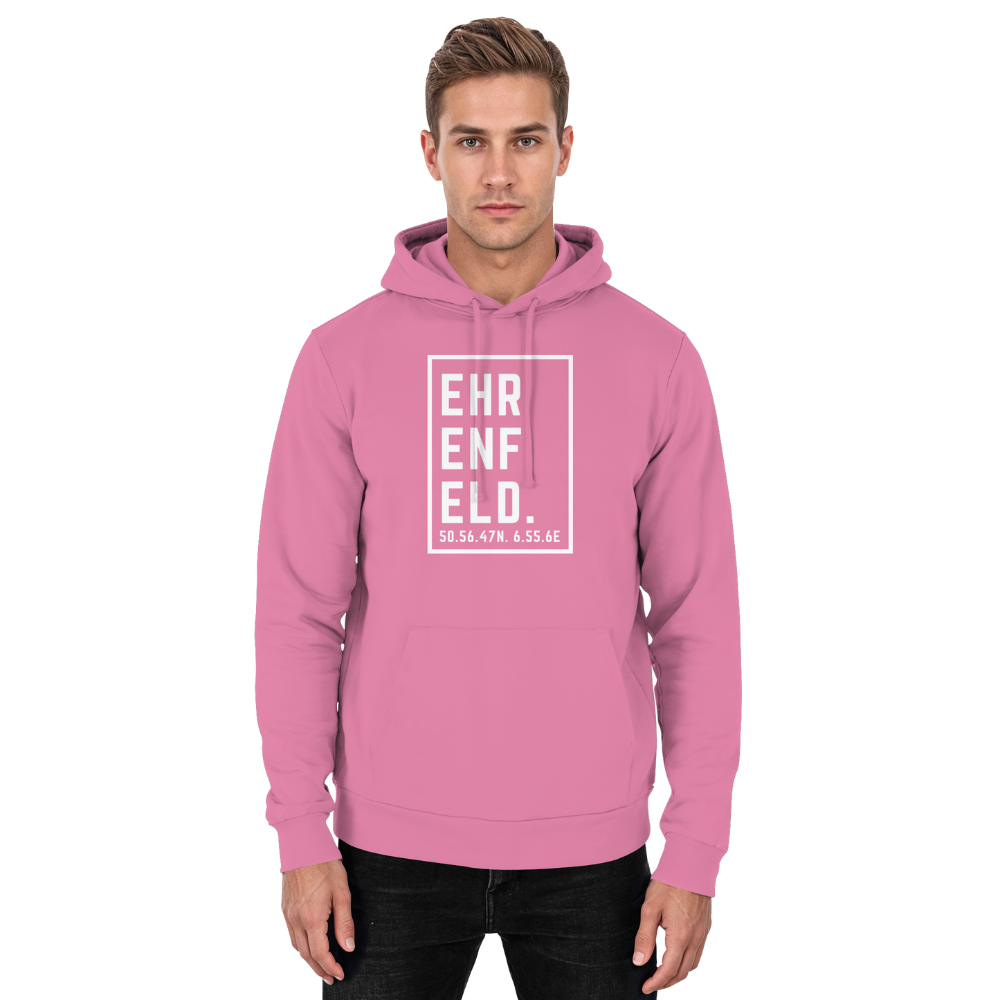 Ehrenfeld Koordinaten (großer Druck auf der Brust) - Basic Unisex Hoodie