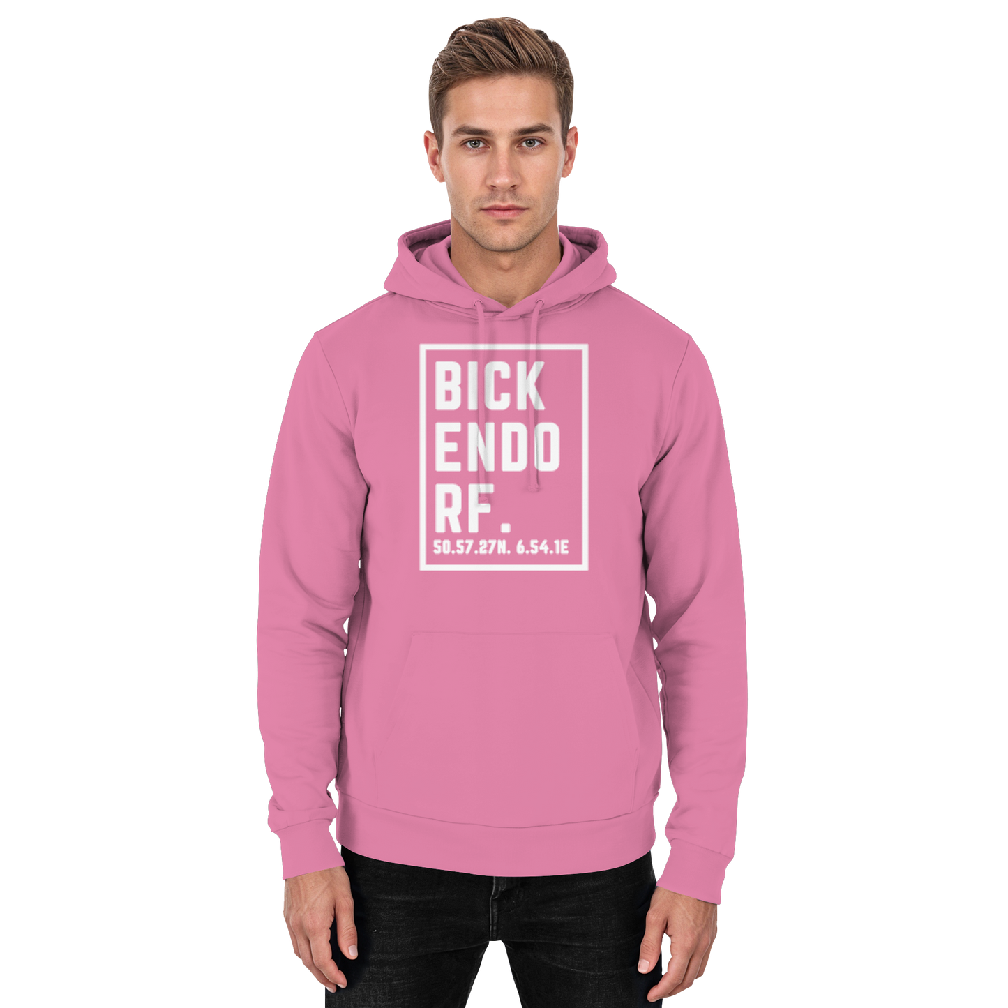 Bickendorf Koordinaten (großer Druck auf der Brust) - Basic Unisex Hoodie