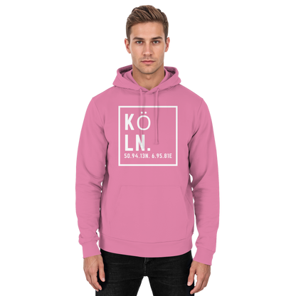 Köln Koordinaten (großer Druck auf der Brust) - Basic Unisex Hoodie