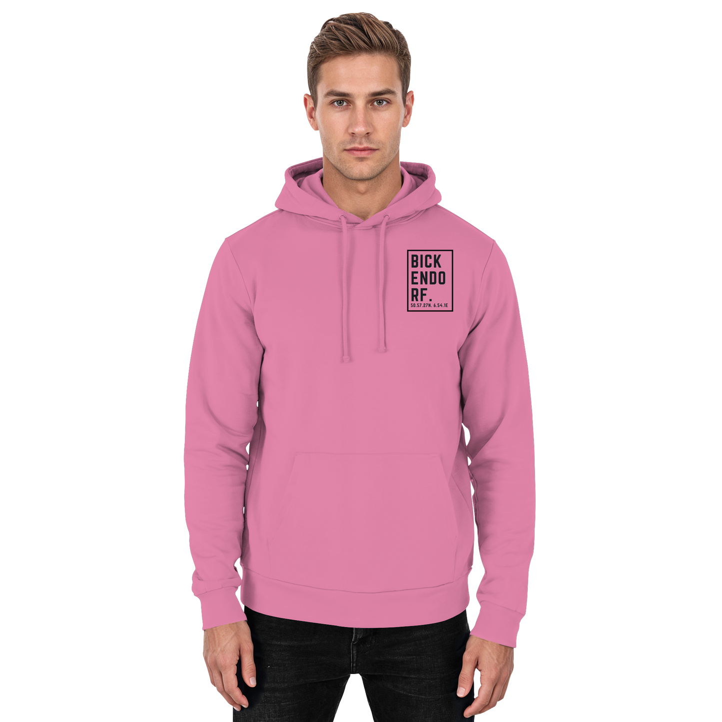 Bickendorf Koordinaten (kleiner Druck auf der Brust) - Basic Unisex Hoodie