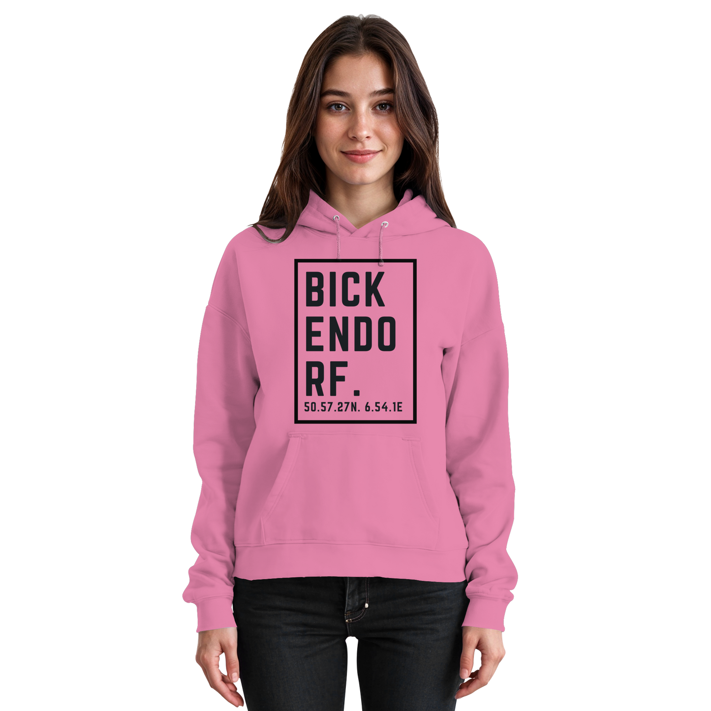 Bickendorf Koordinaten (großer Druck auf der Brust) - Basic Unisex Hoodie
