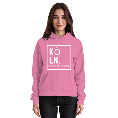 Köln Koordinaten (großer Druck auf der Brust) - Basic Unisex Hoodie