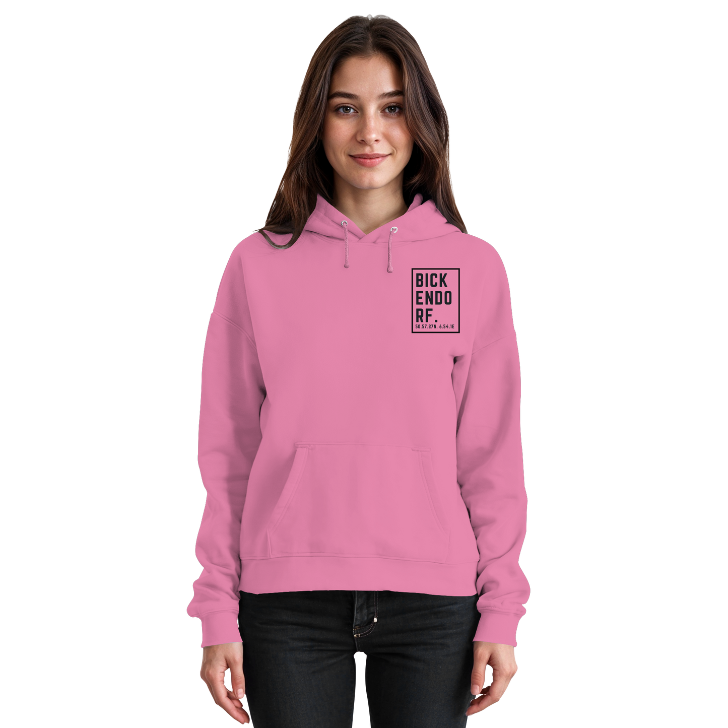 Bickendorf Koordinaten (kleiner Druck auf der Brust) - Basic Unisex Hoodie