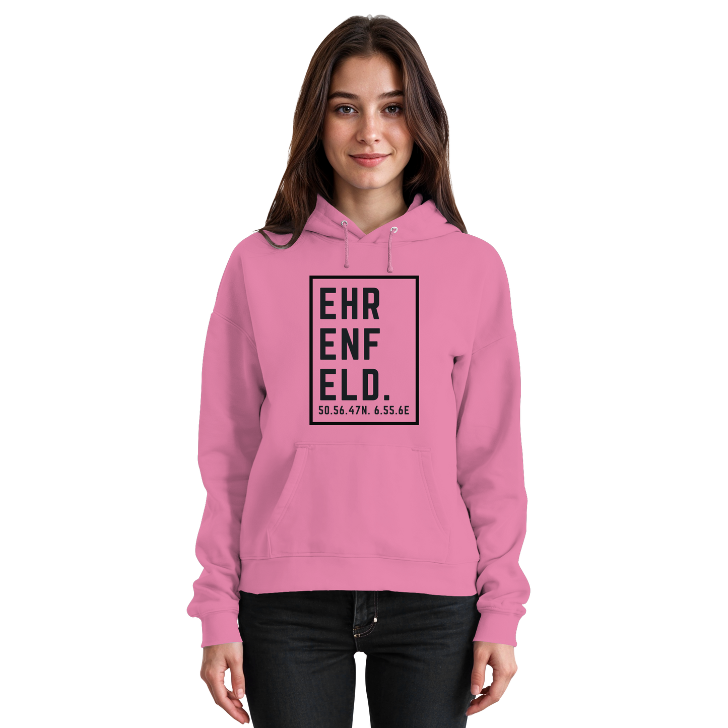 Ehrenfeld Koordinaten (großer Druck auf der Brust) - Basic Unisex Hoodie