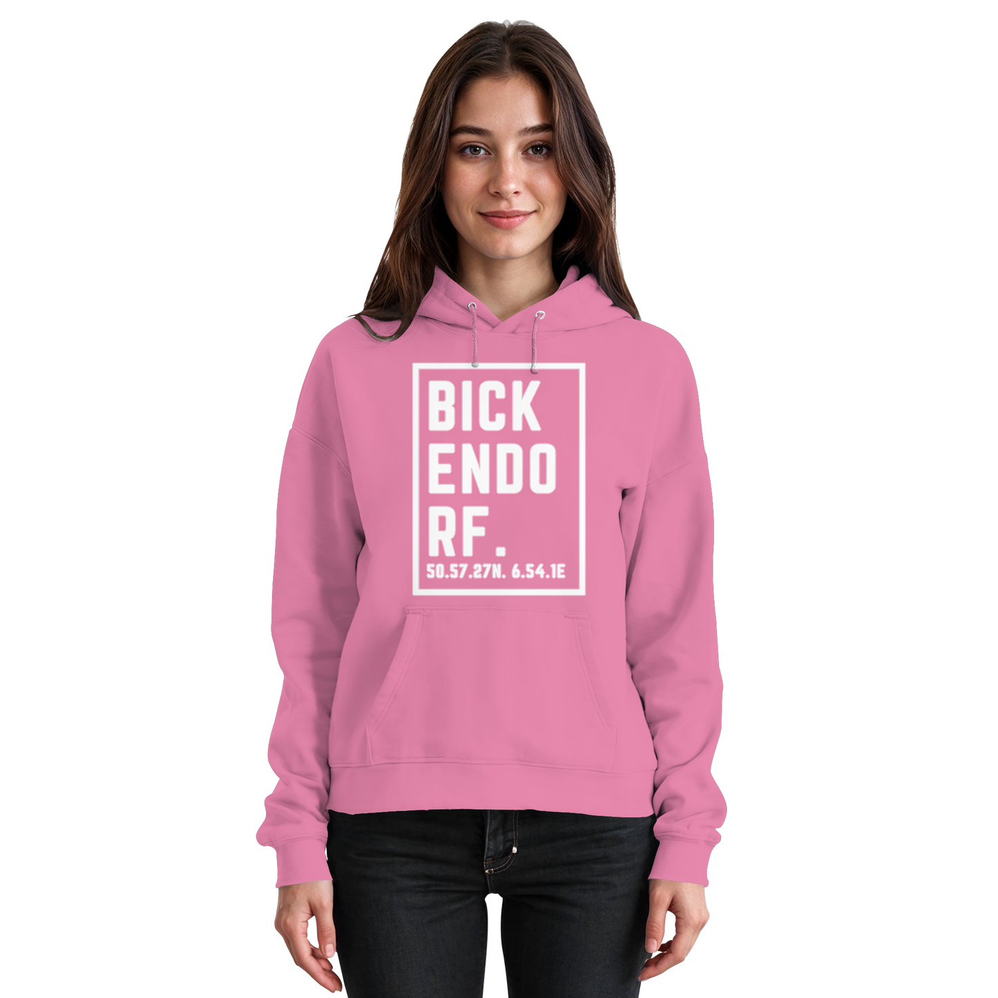 Bickendorf Koordinaten (großer Druck auf der Brust) - Basic Unisex Hoodie