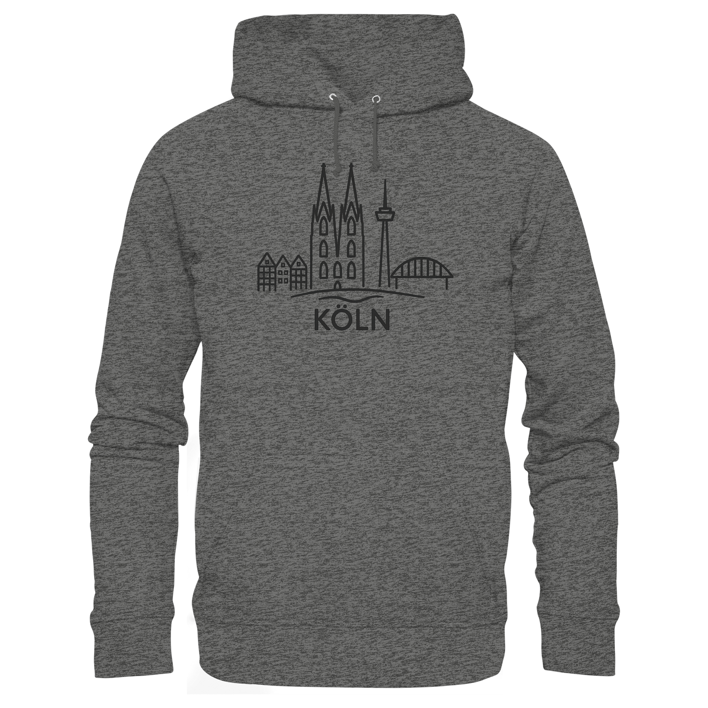 Köln Skyline (großer Druck auf der Brust) - Basic Unisex Hoodie