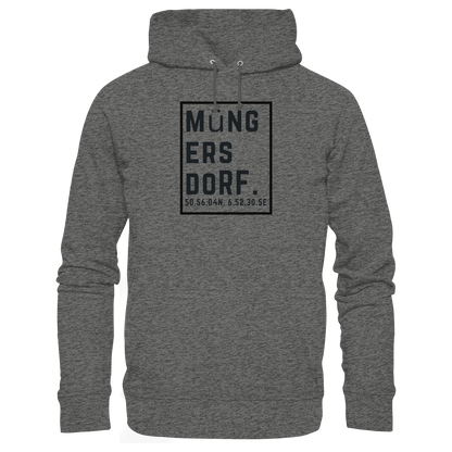 Müngersdorf Koordinaten (großer Druck auf der Brust) - Basic Unisex Hoodie