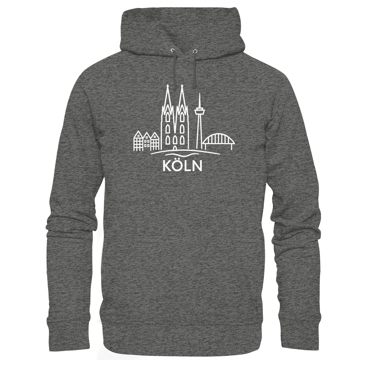 Köln Skyline (großer Druck auf der Brust) - Basic Unisex Hoodie