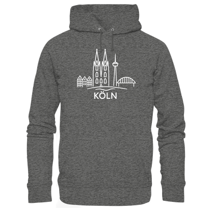 Köln Skyline (großer Druck auf der Brust) - Basic Unisex Hoodie
