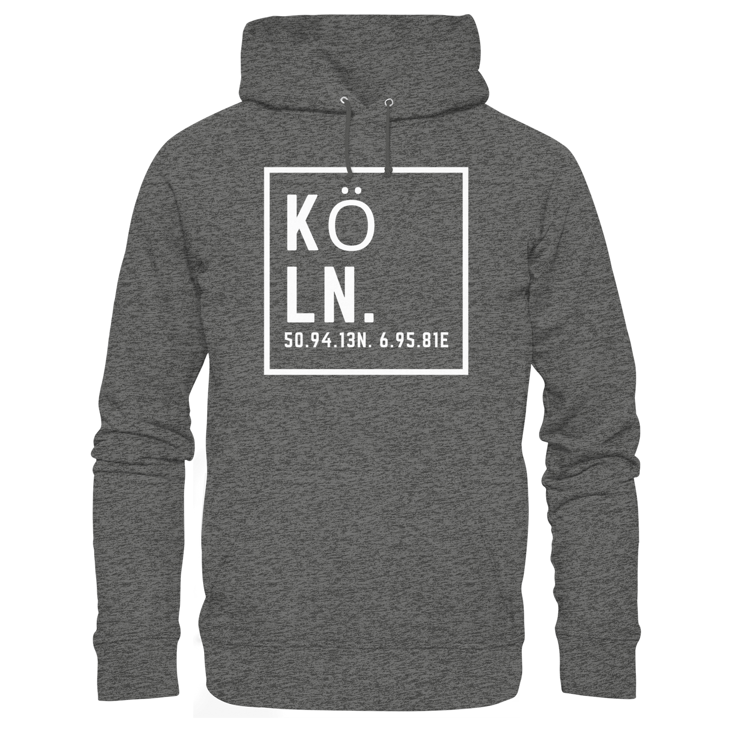 Köln Koordinaten (großer Druck auf der Brust) - Basic Unisex Hoodie