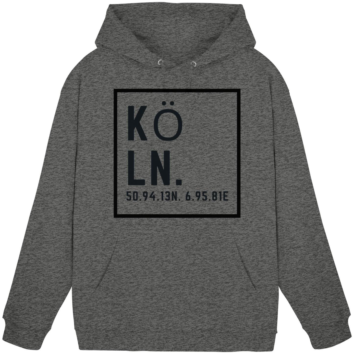Köln Koordinaten (großer Druck auf der Brust) - Basic Unisex Hoodie