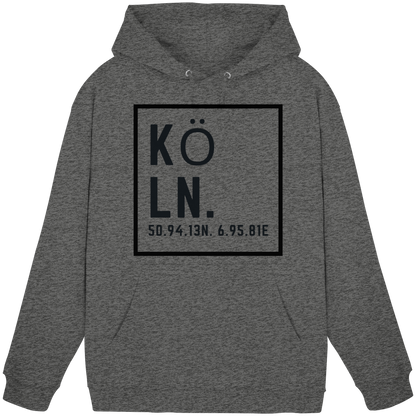 Köln Koordinaten (großer Druck auf der Brust) - Basic Unisex Hoodie