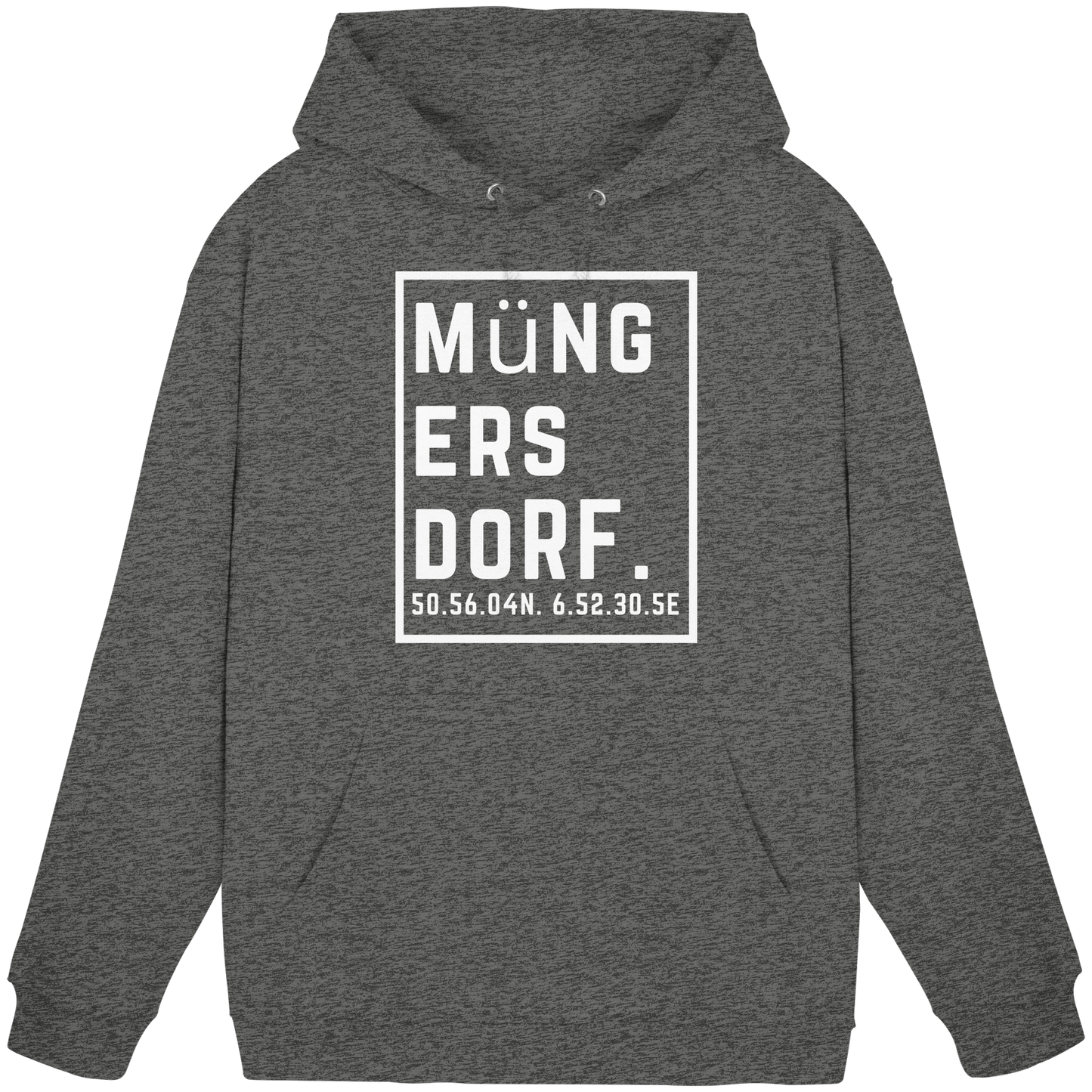 Müngersdorf Koordinaten (großer Druck auf der Brust) - Basic Unisex Hoodie