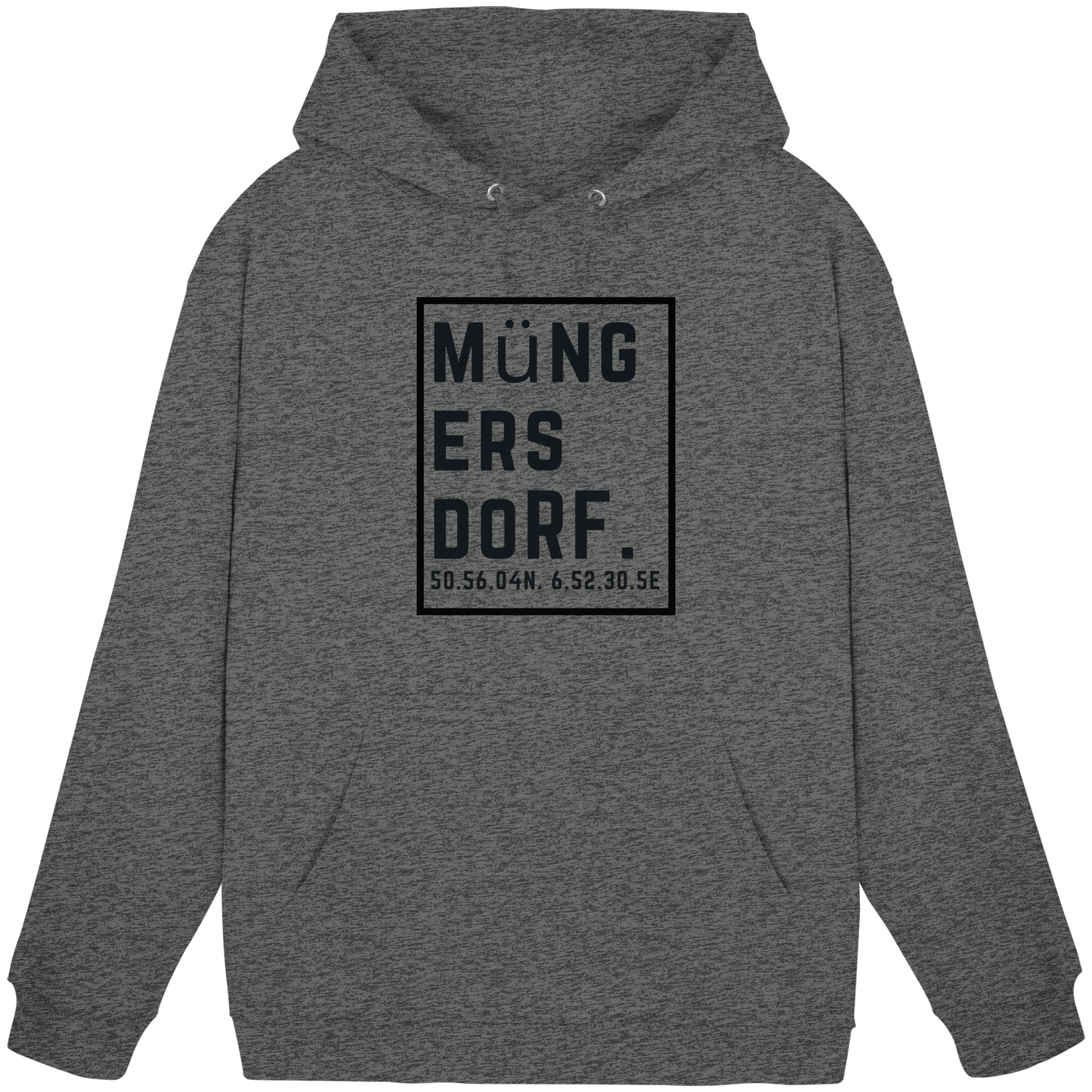 Müngersdorf Koordinaten (großer Druck auf der Brust) - Basic Unisex Hoodie