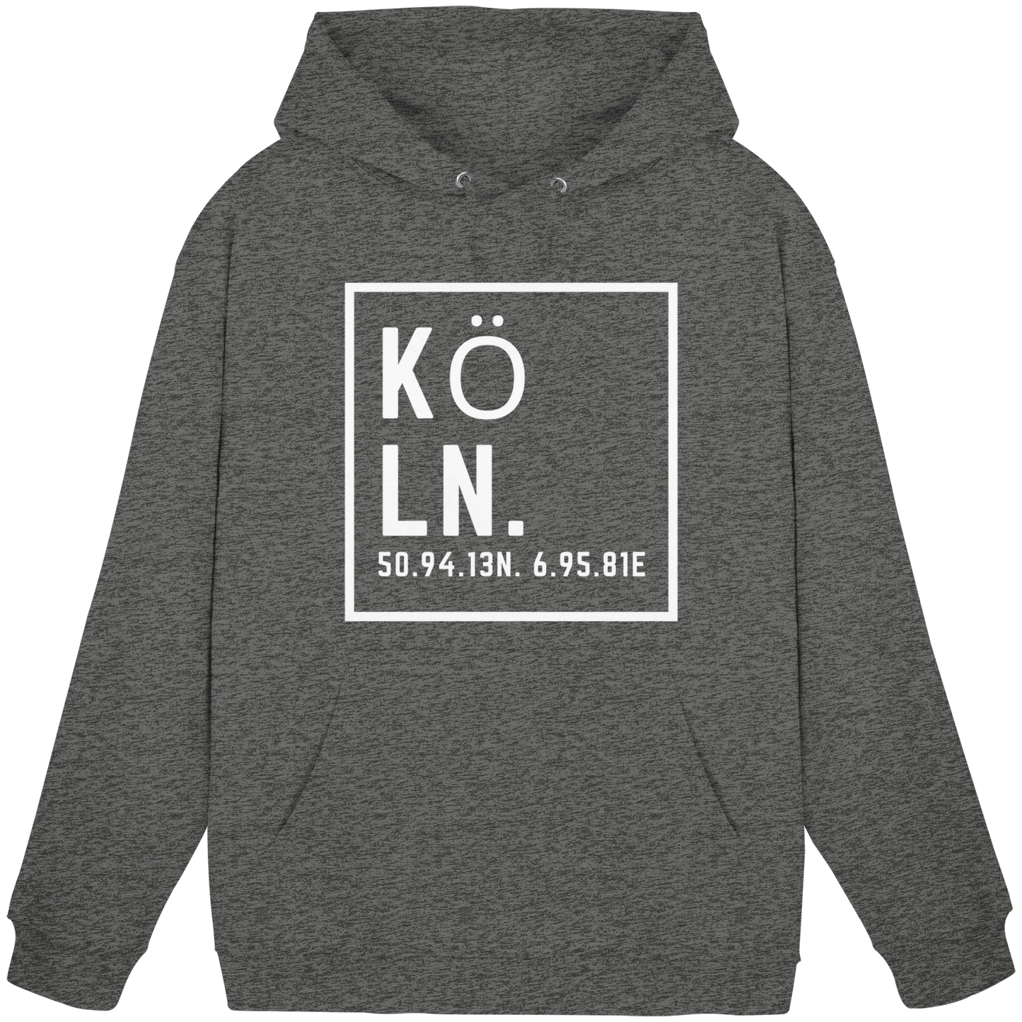 Köln Koordinaten (großer Druck auf der Brust) - Basic Unisex Hoodie