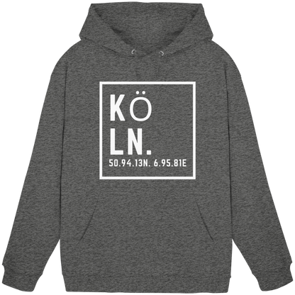 Köln Koordinaten (großer Druck auf der Brust) - Basic Unisex Hoodie
