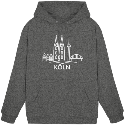 Köln Skyline (großer Druck auf der Brust) - Basic Unisex Hoodie