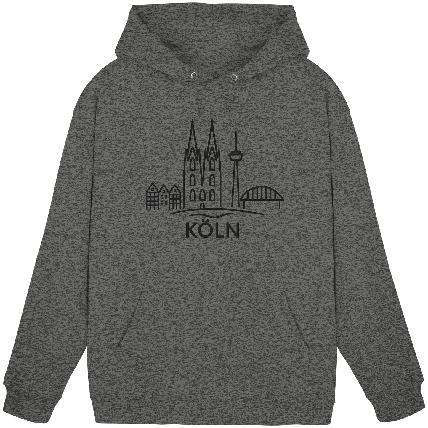 Köln Skyline (großer Druck auf der Brust) - Basic Unisex Hoodie