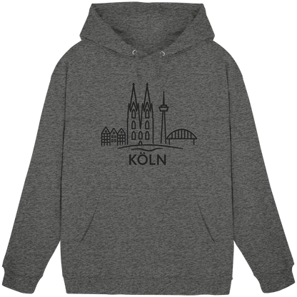 Köln Skyline (großer Druck auf der Brust) - Basic Unisex Hoodie