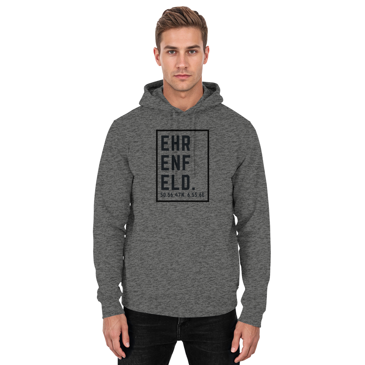 Ehrenfeld Koordinaten (großer Druck auf der Brust) - Basic Unisex Hoodie