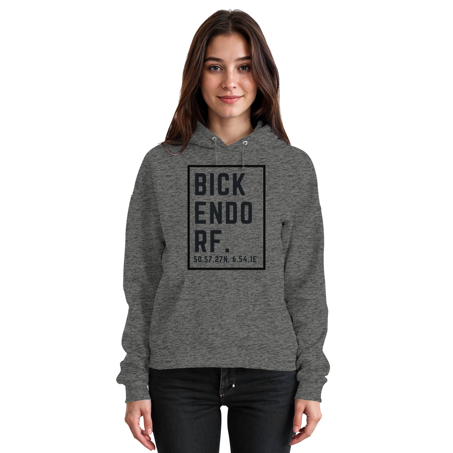 Bickendorf Koordinaten (großer Druck auf der Brust) - Basic Unisex Hoodie